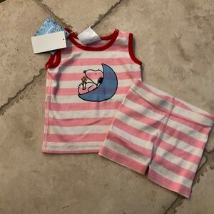 NWT Hanna Andersson Sz 70 (9-12m) Peanuts Snoopy Woodstock Pajamas